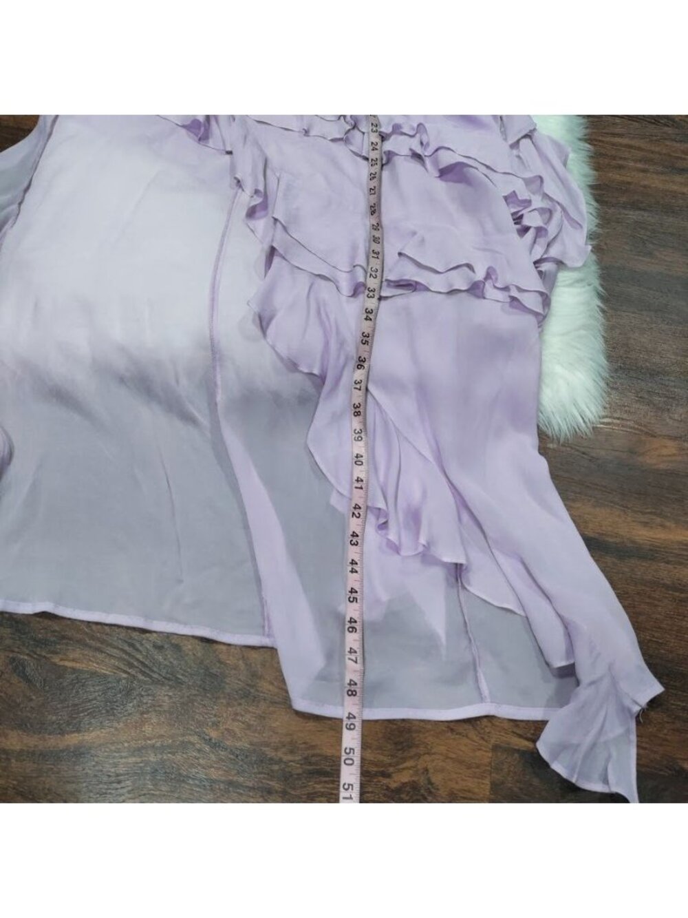 Miss Circle Theodora Ruffle Maxi Dress Sz Medium Tiered Festival boho Whimsy - Picture 10 of 16